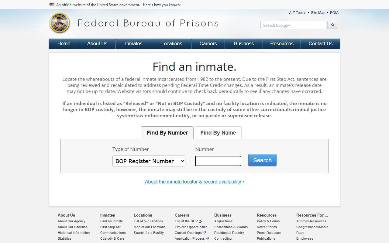 Alachua County released inmates federal Bureau of Prisons inmate locator