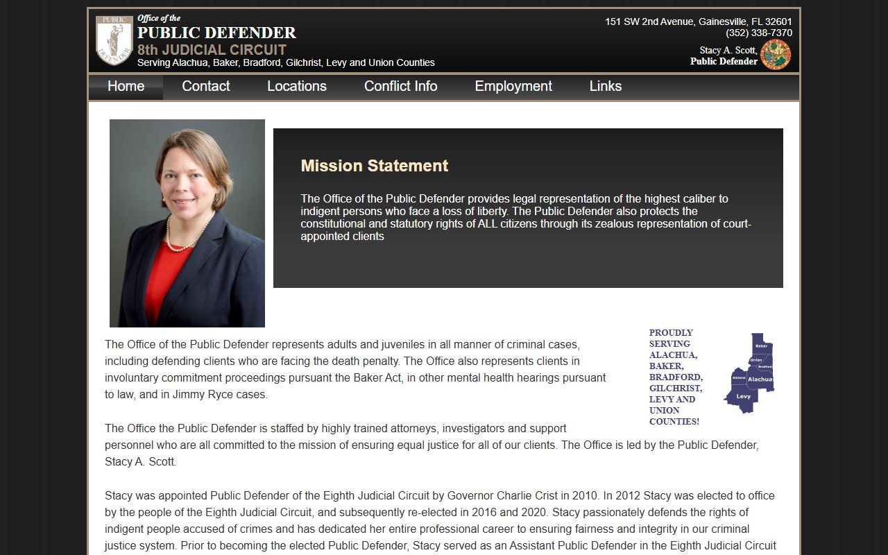 Alachua County arrest records Public Defender Eighth Judicial Circuit homepage